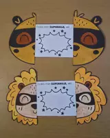 Vorschau - Mal- und Bastelvorlagen - Vatertag Muttertag Karten Buchstaben-Helden - Seite 3