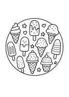 Vorschau - Mal- und Bastelvorlagen - Sommer Mandala - kreativer Ausmalspaß - Seite 1