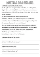 Vorschau - Arbeitsblätter - Welttag des Buches Arbeitsblatt 2-fach differenziert - Seite 2