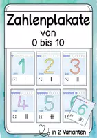 Vorschau - Poster - Materialpaket - Zahlenplakate bis 20 - Seite 1