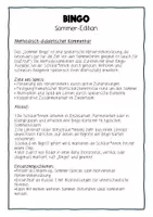 Vorschau - Arbeitsblätter - Sommer Bingo Sommerferien Schuljahresende Grundschule DaZ Sek I - Seite 1