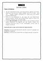 Vorschau - Arbeitsblätter - Sommer Bingo Sommerferien Schuljahresende Grundschule DaZ Sek I - Seite 2