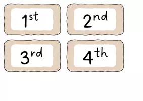Vorschau - Präsentationen/Tafelbilder - Ordinal numbers - Deckblatt