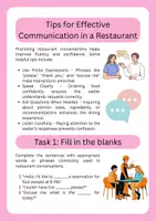 Aperçu - Affichage - Restaurant Role-Play: Practical Dialogue for Effective Communication - Page 2