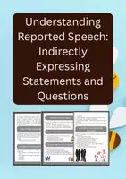 Aperçu - Affichage - Reported Speech: Indirect Statements & Questions in English - Page de couverture