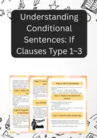 Aperçu - Affichage - Conditional Sentences: If Clauses Type 1, 2 & 3 - Page de couverture
