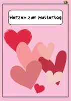 Vorschau - Mal- und Bastelvorlagen - Bastelvorlage „ Herzen zum Muttertag“ - Deckblatt