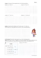 Vorschau - Arbeitsblätter - QUADRATISCHE ERGÄNZUNG - Scheitelpunktform (Arbeitsblatt) - Seite 2