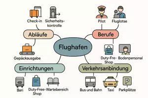 Vorschau - Arbeitsblätter - Lernposter + Arbeitsblätter zum Thema "Flughafen" + Lösung & MP3 + Mindmap + Infografik - Seite 3