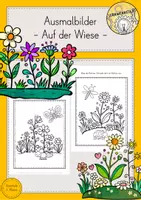 Vorschau - Mal- und Bastelvorlagen - Ausmalbilder Sommer Materialpaket - Seite 1