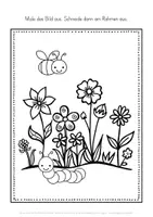 Vorschau - Mal- und Bastelvorlagen - Ausmalbilder Sommer Frühling Blumen Wiese - Seite 3
