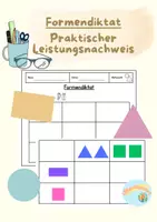 Vorschau - Arbeitsblätter - Formendiktat praktischer Leistungsnachweis Geometrie Formen - Deckblatt