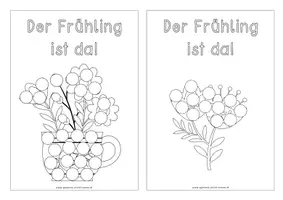 Vorschau - Mal- und Bastelvorlagen - Frühling – Dot-Stempel 14 Vorlagen - Seite 1
