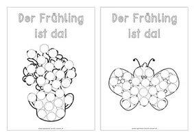 Vorschau - Mal- und Bastelvorlagen - Frühling – Dot-Stempel 14 Vorlagen - Seite 2