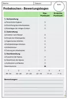 Vorschau - Arbeitsblätter - Probekochen in der Küche - Bewertungsbogen - Seite 1
