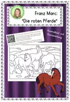 Vorschau - Mal- und Bastelvorlagen - Franz Marc: "Die roten Pferde" - Ausmalbild - Deckblatt