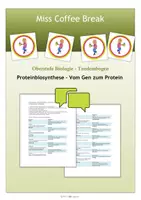 Vorschau - Arbeitsblätter - Proteinbiosynthese - Vom Gen zum Protein (Tandembogen) - Deckblatt