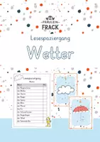 Vorschau - Arbeitsblätter - Lesespaziergang Wetter - 2 Schwierigkeitsniveaus - Deckblatt