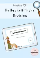 Vorschau - Fördermaterial/Inklusion - Halbschriftliche Division - interaktive PDF - Einführung - Deckblatt