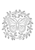 Vorschau - Mal- und Bastelvorlagen - Schmetterlings-Mandalas zum Ausmalen – Grundschule - Seite 3