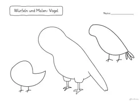 Vorschau - Stundenentwürfe - Würfeln und Malen Vogel / Vögel, Kunst, Grundschule - Seite 2