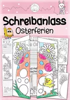 Vorschau - Mal- und Bastelvorlagen - Osterferien Aufklappkarte I Schreibanlass I Ferienreflexion - Deckblatt