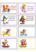 Vorschau - Poster - Lobkärtchen / Mutmachkarten Skateboard – Positive Affirmationen für Kinder - Seite 3
