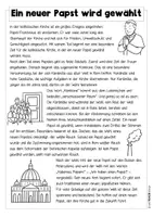 Vorschau - Arbeitsblätter - Infotext - Ein neuer Papst wird gewählt / Papstwahl - Seite 1