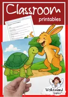 Vorschau - Arbeitsblätter - Fabel Schildkröte und Hase Rollenspiel Dialoggeschichte - Deckblatt