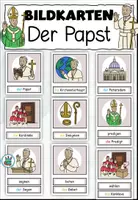 Vorschau - Bildkarten - Bildkarten / Wortkarten "Der Papst" DaZ / sprachsensibler Religionsunterricht - Deckblatt