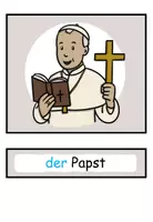 Vorschau - Bildkarten - Bildkarten / Wortkarten "Der Papst" DaZ / sprachsensibler Religionsunterricht - Seite 1