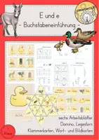 Vorschau - Arbeitsblätter - Buchstabeneinführung E e - Deckblatt