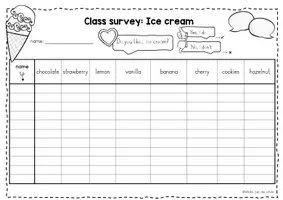 Vorschau - Arbeitsblätter - Ice cream - Class Survey Englisch Grundschule (Klasse 3–4) – Interview & Speaking Activity für Wortschatztraining Eissorten | Arbeitsblätter - Seite 2