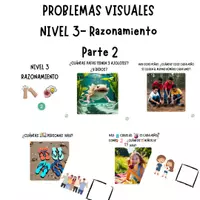 Vista previa - Refuerzo / NEE / Materiales de apoyo - PROBLEMAS VISUALES NIVEL 3 - RAZONAMIENTO (PARTE 2) - Portada