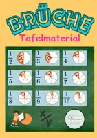 Vorschau - Fördermaterial/Inklusion - Brüche begreifen – Tafelkarten (ab Klasse 5) 🍕 - Deckblatt