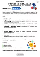 anteprima - Materiale di supporto/inclusione - Presentazione: UNIVERSO e SISTEMA SOLARE - Pagina di copertina