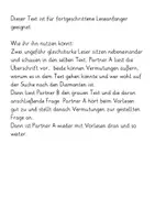 Vorschau - Arbeitsblätter - Die Suche nach den Diamanten - Zusammen lesen üben - Seite 3
