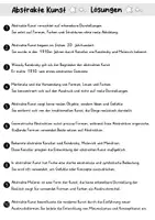 Vorschau - Arbeitsblätter - AB Abstrakte Kunst | Kunst | Arbeitsblätter mit Fragen + Lösungen - Seite 3