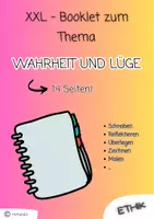 Vorschau - Stationenlernen - XXL-Booklet Thema Wahrheit und Lüge_ETHIK - Deckblatt