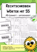 Vorschau - Arbeitsblätter - Rechtschreibtraining – Wörter mit ss (A5-Heft) - Deckblatt