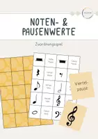 Vorschau - Spiele - Zuordnungsspiel: Noten- und Pausenwerte - Deckblatt