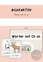 Vorschau - Bildkarten - Bildkarten: Wörter mit Ch ch (Buchstabeneinführung) - Deckblatt