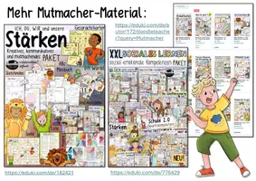Vorschau - Arbeitsblätter - Mutmachparcours mit Mutmachern 🌈 / Affirmationen (+ Growth Mindset) - Seite 2