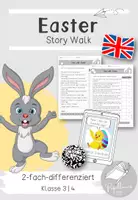 Vorschau - Arbeitsblätter - Story Walk: Easter | Lesespaziergang Englisch Ostern - Deckblatt