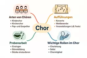 Vorschau - Arbeitsblätter - Lernposter + Arbeitsblatt "Chor" + interaktive Lösung & MP3 + Mindmap + Infografik - Seite 3