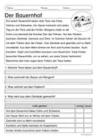 Vorschau - Arbeitsblätter - Lesen & Verstehen - Auf dem Bauernhof (Klasse 1/2) - Seite 1