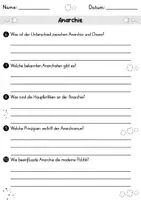 Vorschau - Arbeitsblätter - AB Anarchie | Arbeitsblätter mit Fragen + Lösungen - Seite 2
