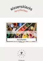 Vorschau - Fördermaterial/Inklusion - Wissensklecks: Acrylfarben - Deckblatt