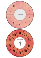 Vorschau - Mal- und Bastelvorlagen - Einmaleins - Malräder (1x - 12x) - Seite 1