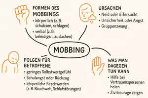 Vorschau - Arbeitsblätter - Lernposter + Arbeitsblatt "Mobbing" + Onlineübung & MP3 + Mindmap +Infografiken - Seite 3
